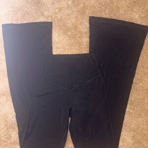 Aerie Offline Crossover Black Flared Yoga Pants